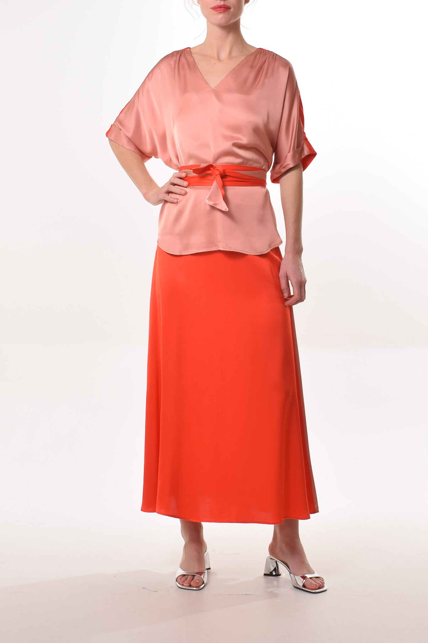 Flores skirt in Rose/Red