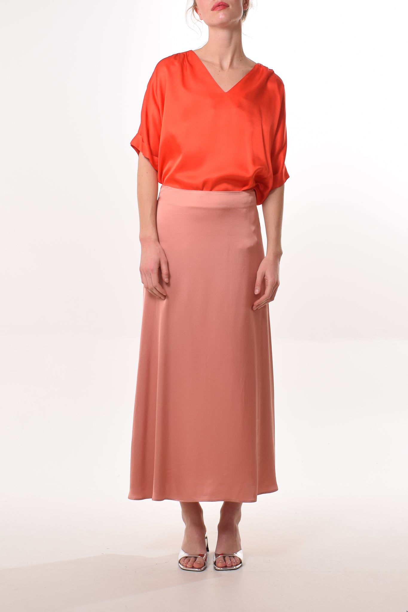Flores skirt in Rose/Red