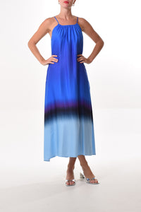 Tivoli dress in Bleu (Lecil print)